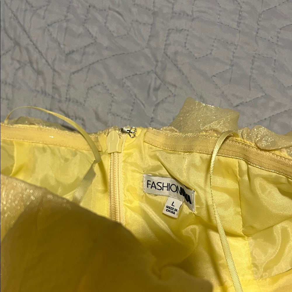 Fashion Nova Yellow Ruffle Dress - Picture 3 of 3